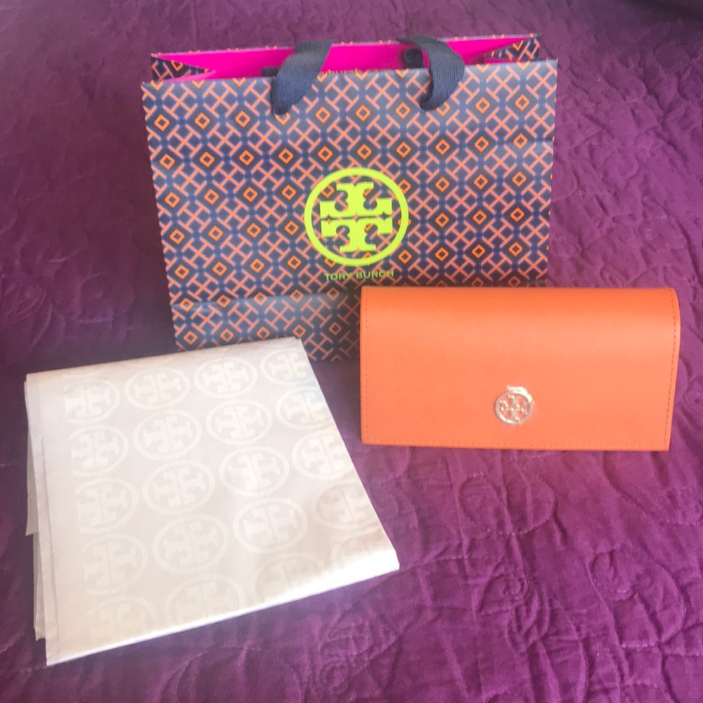 Tory Burch sunglass case, bag & tissue paper